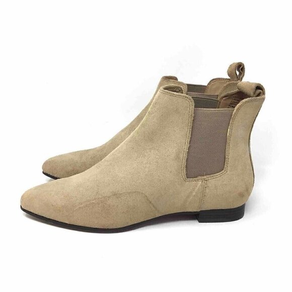 Banana Republic Ankle Boots Beige Pull On 6.5 - Picture 4 of 8